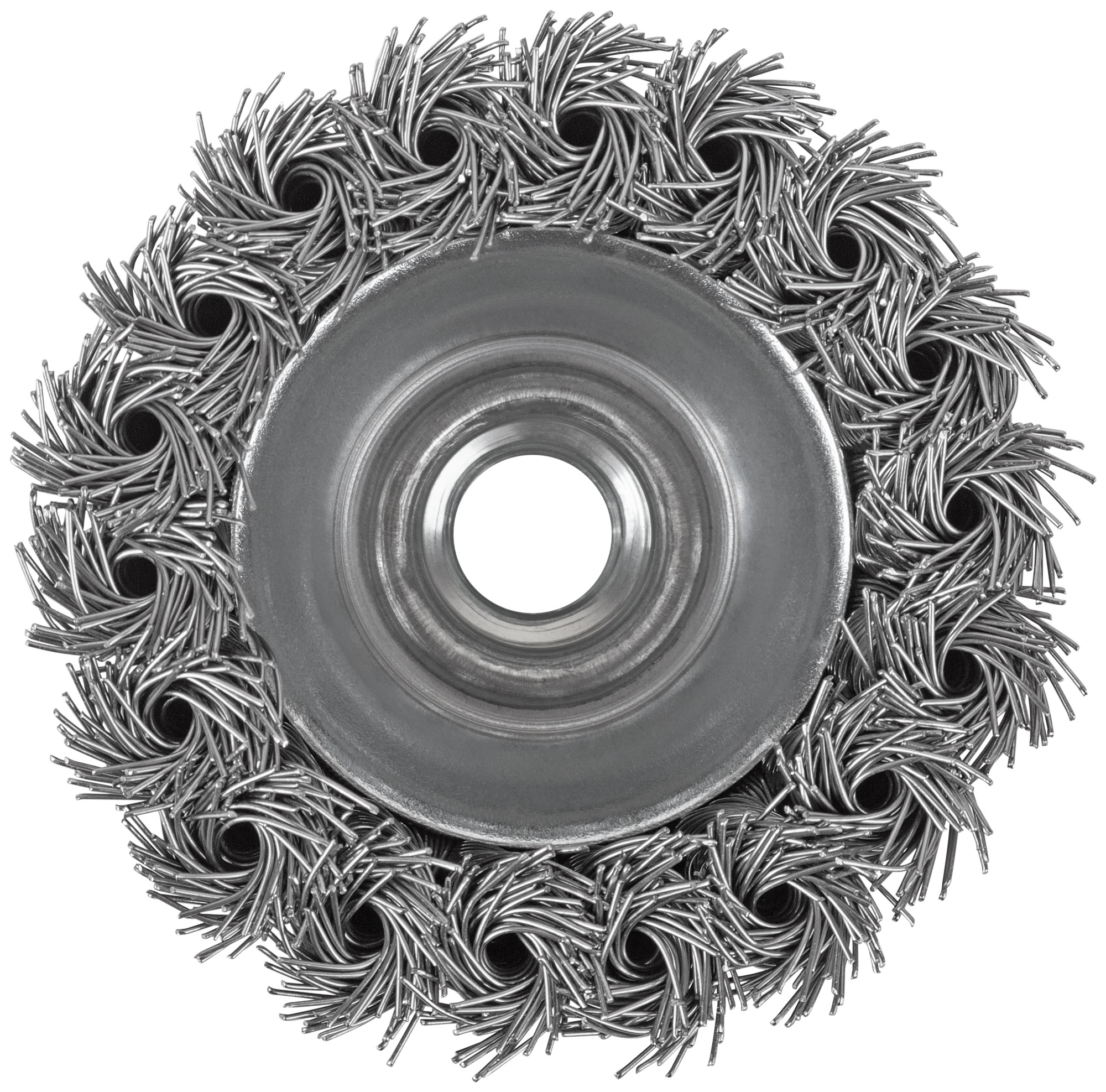 Щетка для УШМ, М14, тип "Чашка", крученая витая проволока 0,5 мм,  75 мм, CUTOP Profi