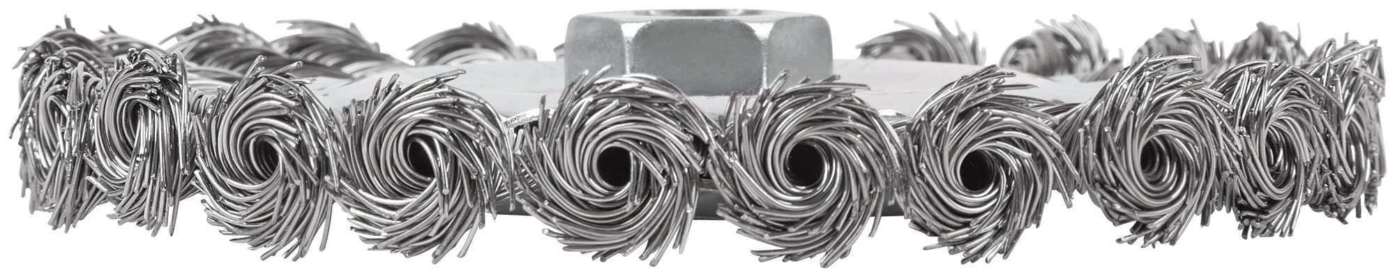 Щетка для УШМ, М14, тип "Плоская", крученая проволока 0,5 мм, 125 мм, CUTOP Profi