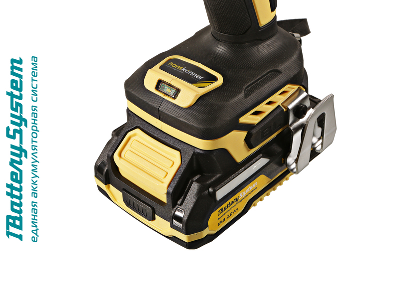 HCD2065BLIC Аккумуляторный шуруповерт Hanskonner 1BatterySystem
