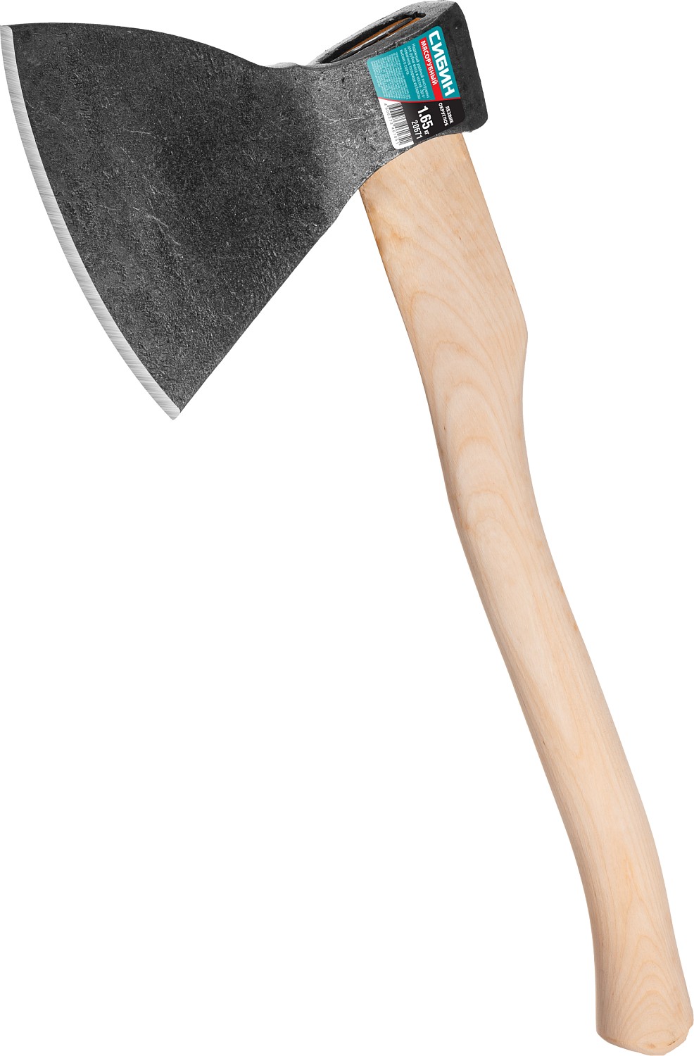 СИБИН Мясорубный, 1650/2000 г, 570 мм, Кованый топор с округлым лезвием (20671)