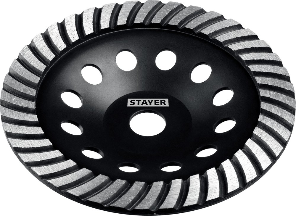 STAYER Turbo d 180 мм, Сегментированная алмазная шлифовальная чашка (33380-180)