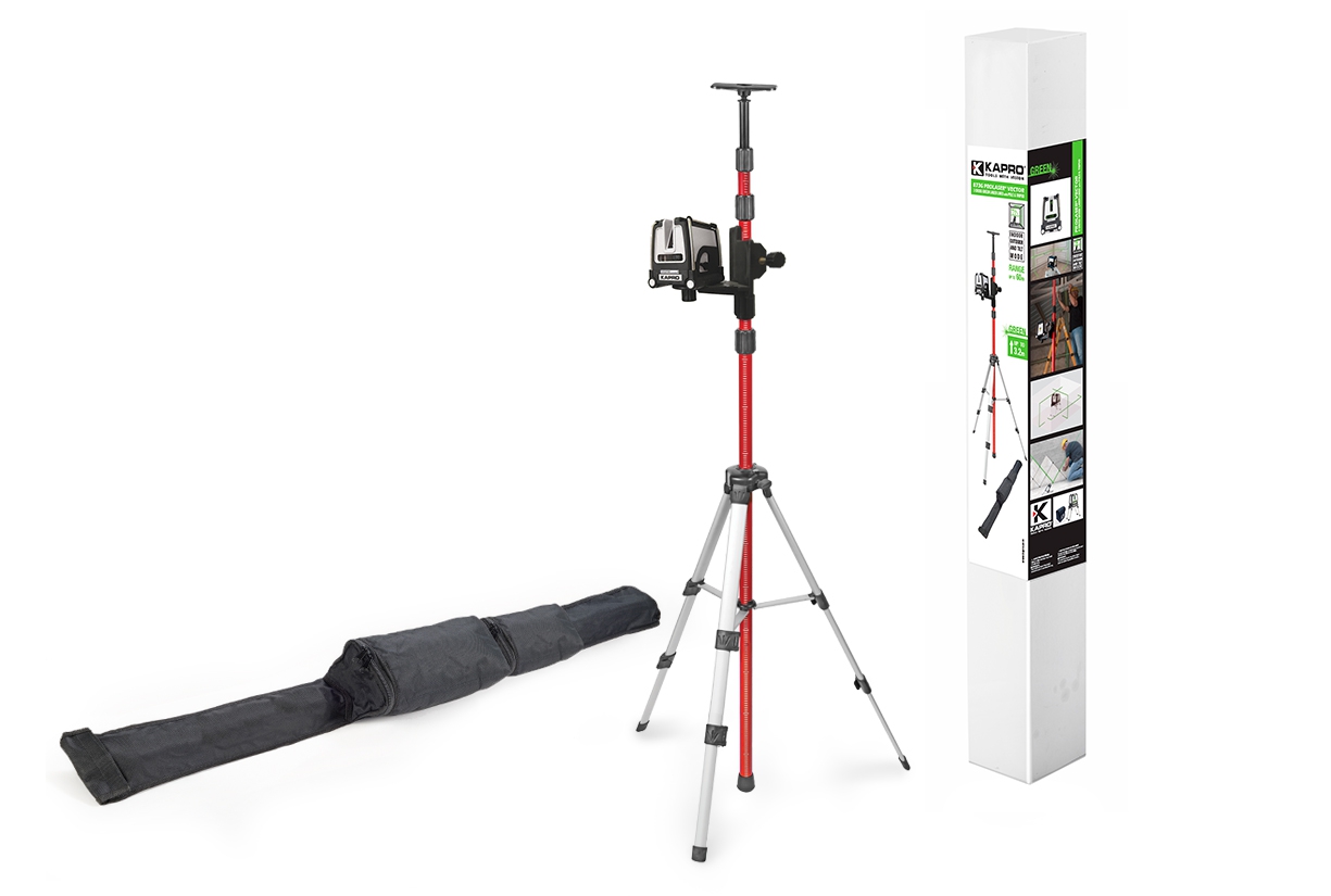 873G-набор Kapro лазерный нивелир зеленый (873g + тренога со штангой)