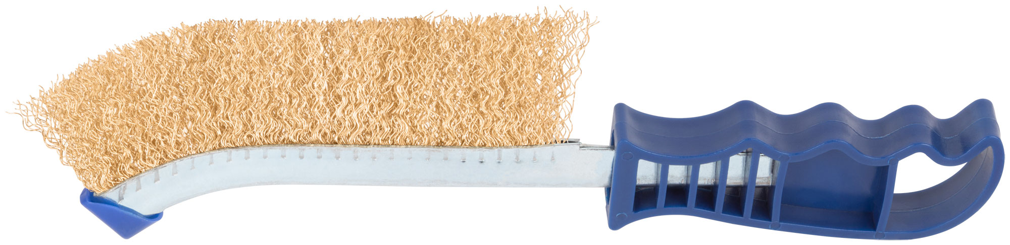 Щетка зачистная, латунированная витая проволока 0,3 мм, пластиковая ручка, 250 мм, CUTOP Profi