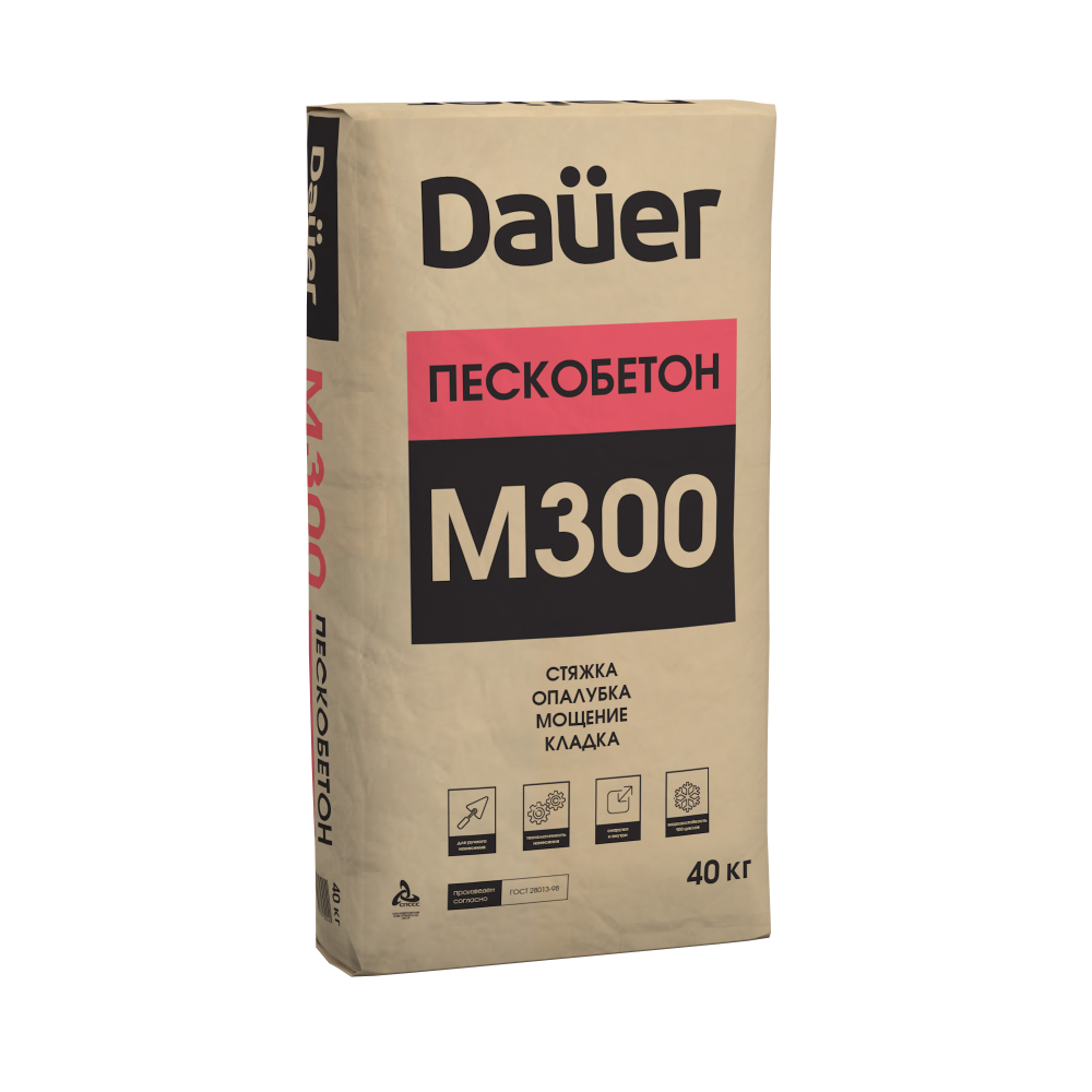 Cухая смесь Dauer М-300 Пескобетон 40 кг