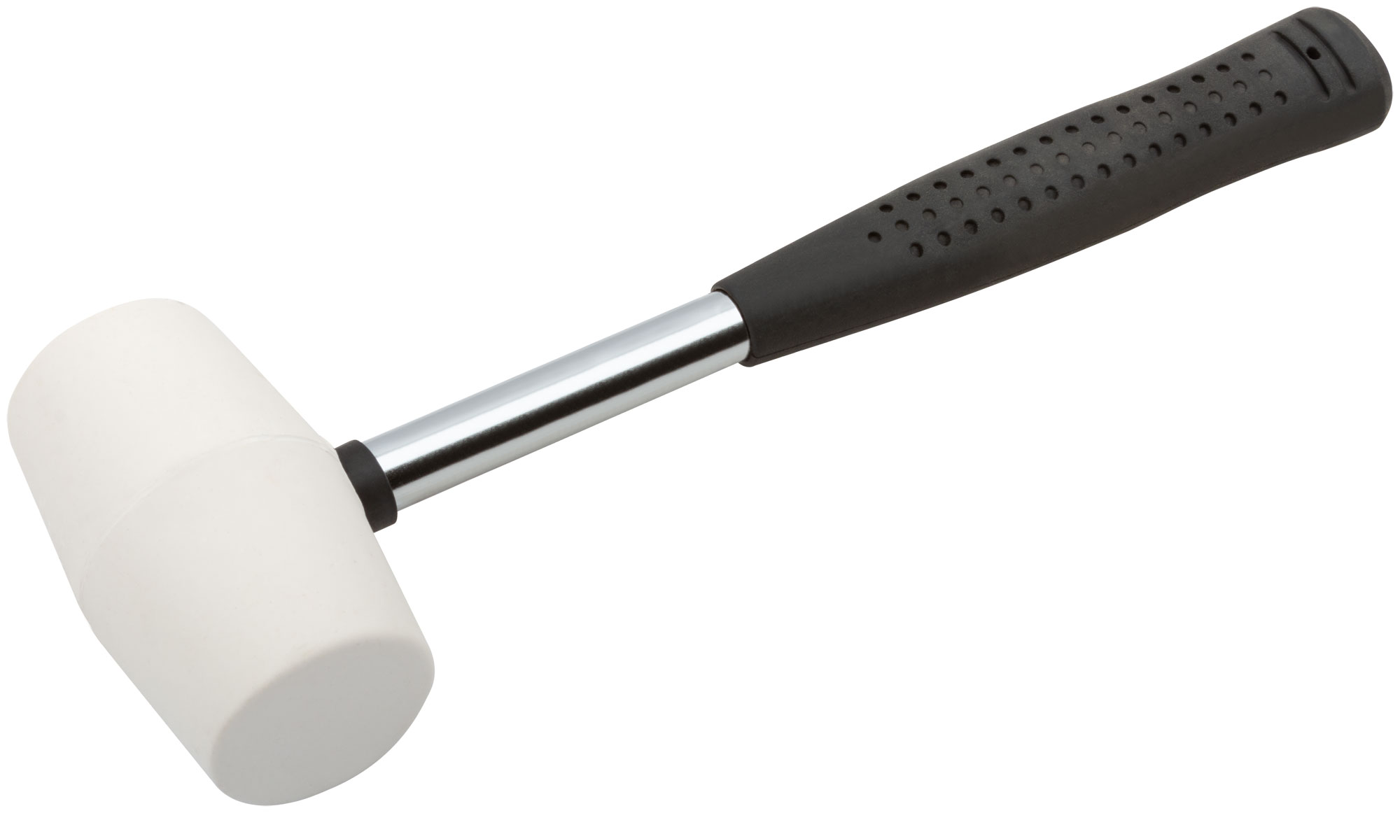 Киянка резиновая белая, металлическая ручка 40 мм ( 230 гр )
