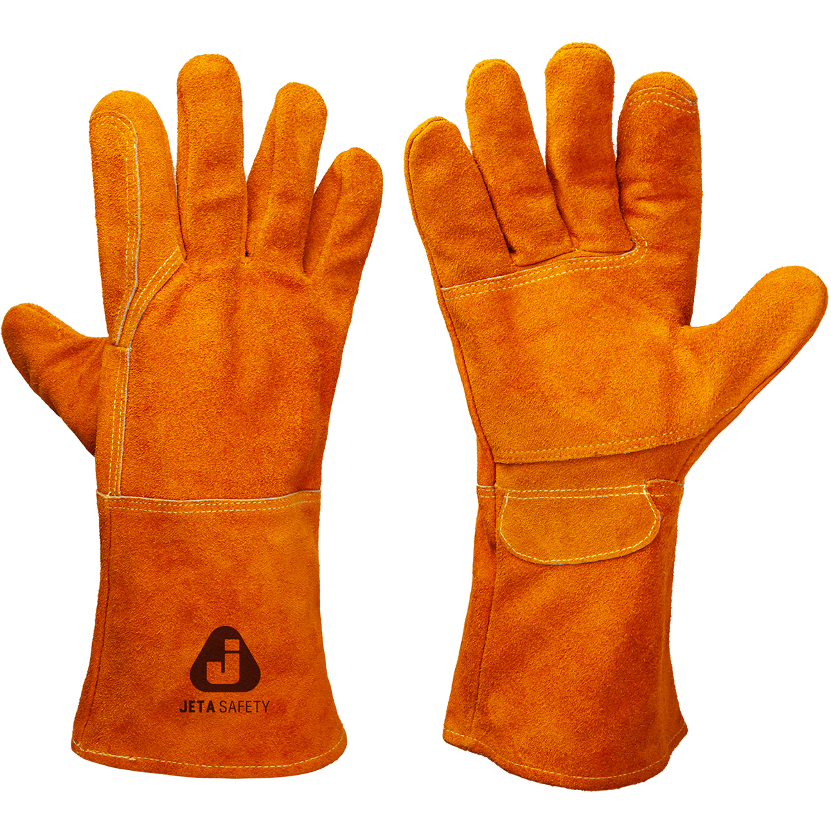 Перчатки сварщика Ferrus Light  с крагой из спилковой кожи без подкладки, с дополнительной накладкой на ладони