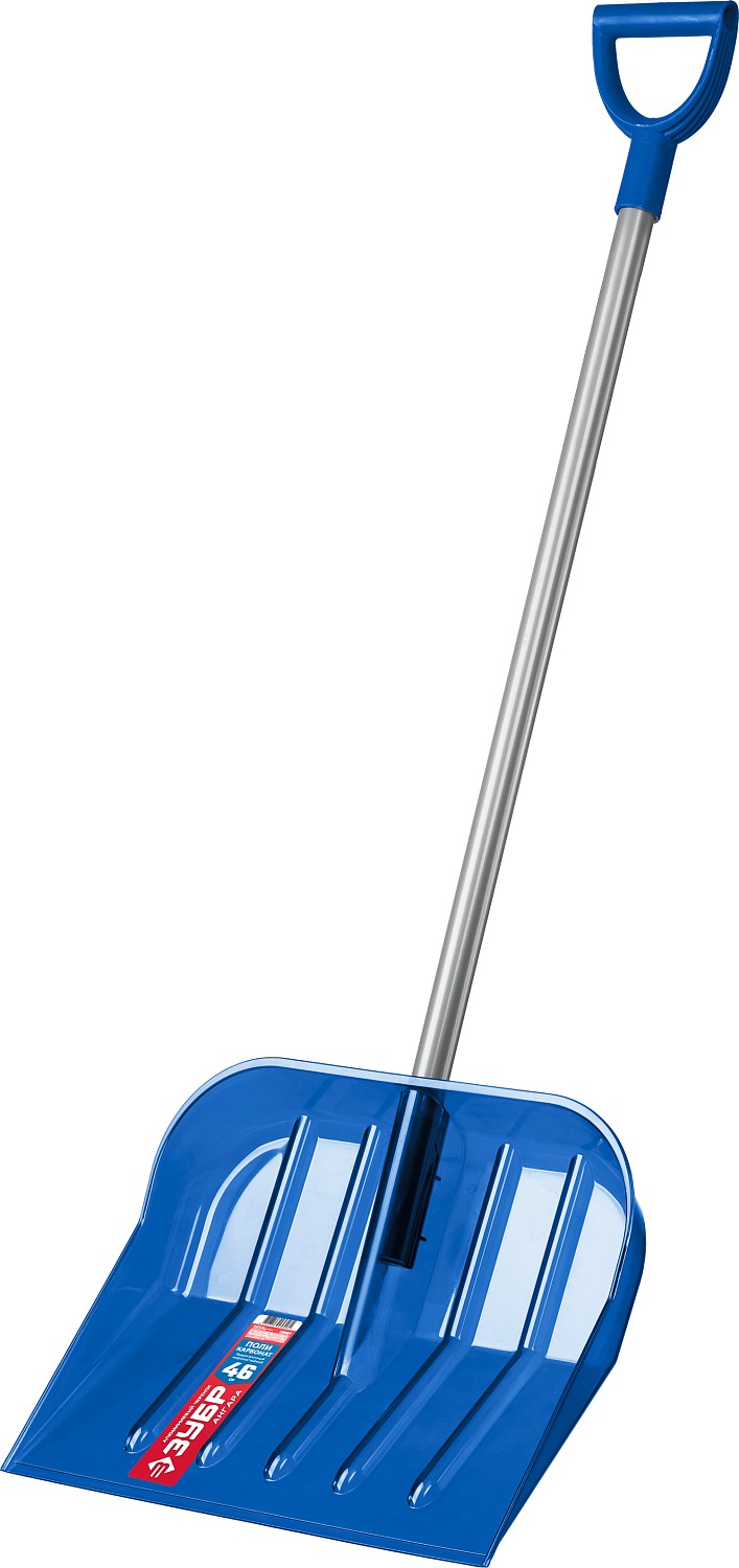 ЗУБР АНГАРА, ковш 46 см, морозостойкий поликарбонат, ударопрочная, легкий черенок из алюминия, V-ручка, снеговая лопата, ПРОФЕССИОНАЛ (39981)