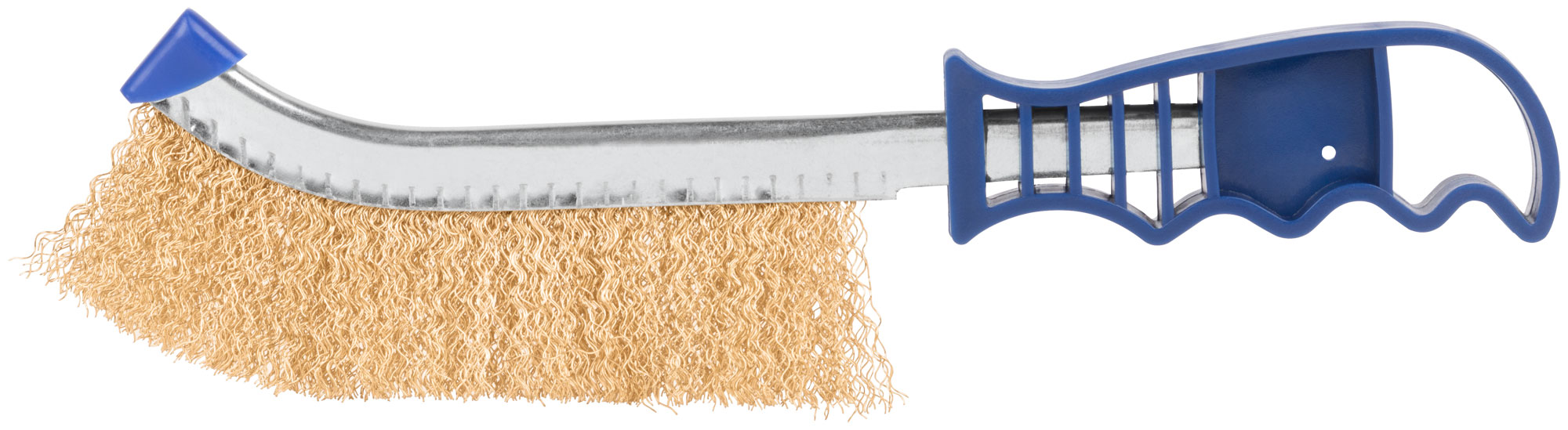 Щетка зачистная, латунированная витая проволока 0,3 мм, пластиковая ручка, 250 мм, CUTOP Profi