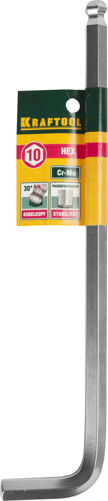 KRAFTOOL Industrie HEX 10, Длинный имбусовый ключ (27437-10)