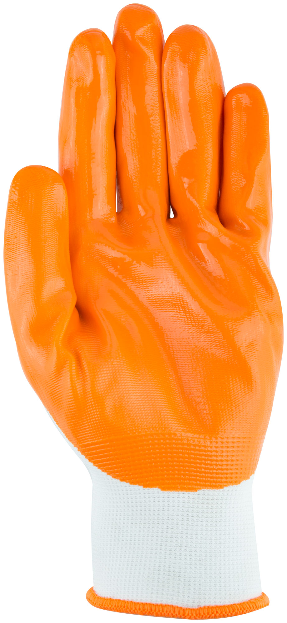 Перчатки белые, полиэстер с обливкой из нитрила (кислото-щелочно стойкие; водоотталкивающие), р-р ХL/10