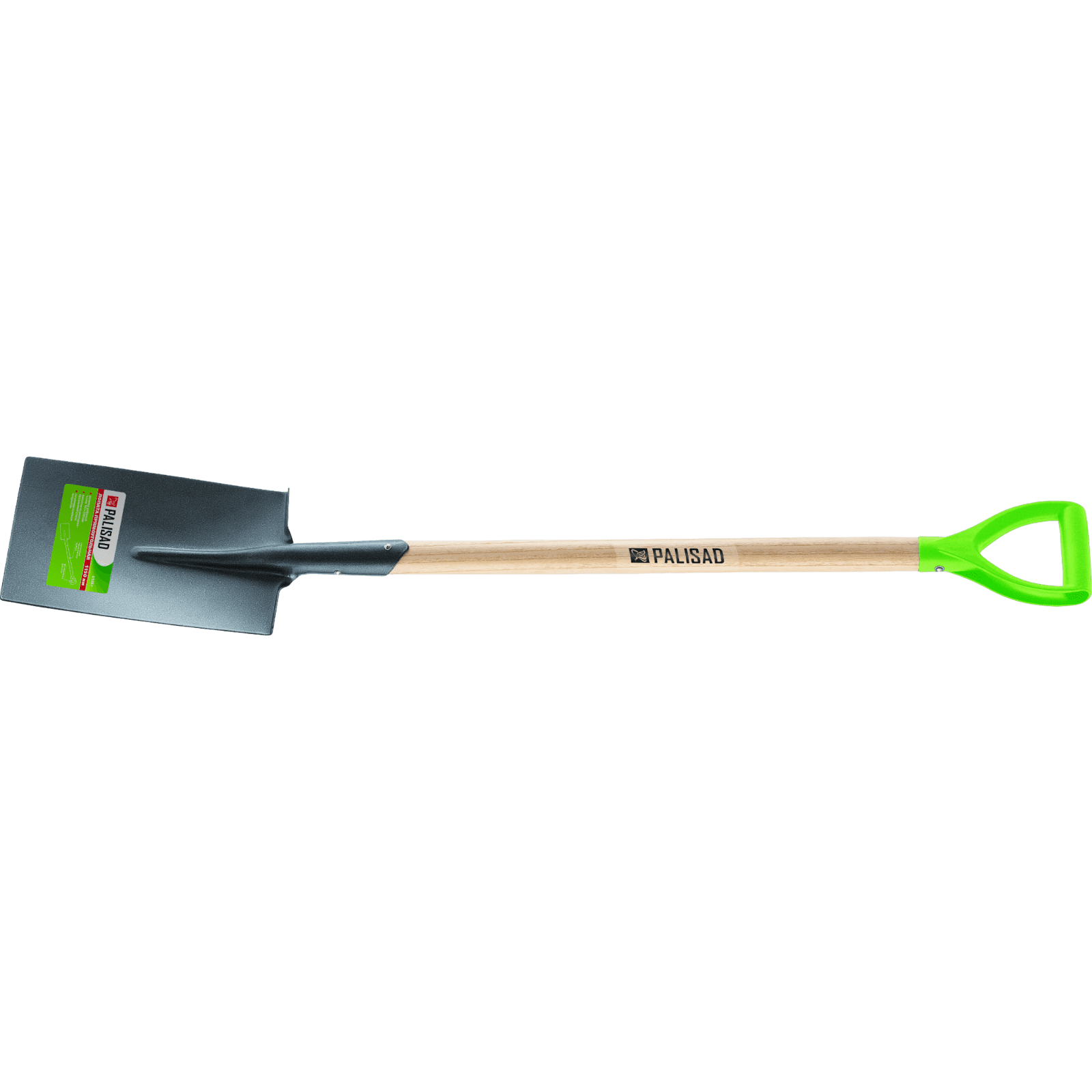 Лопата прямоугольная, 195х290х1150 мм, деревянный лакированный черенок Palisad