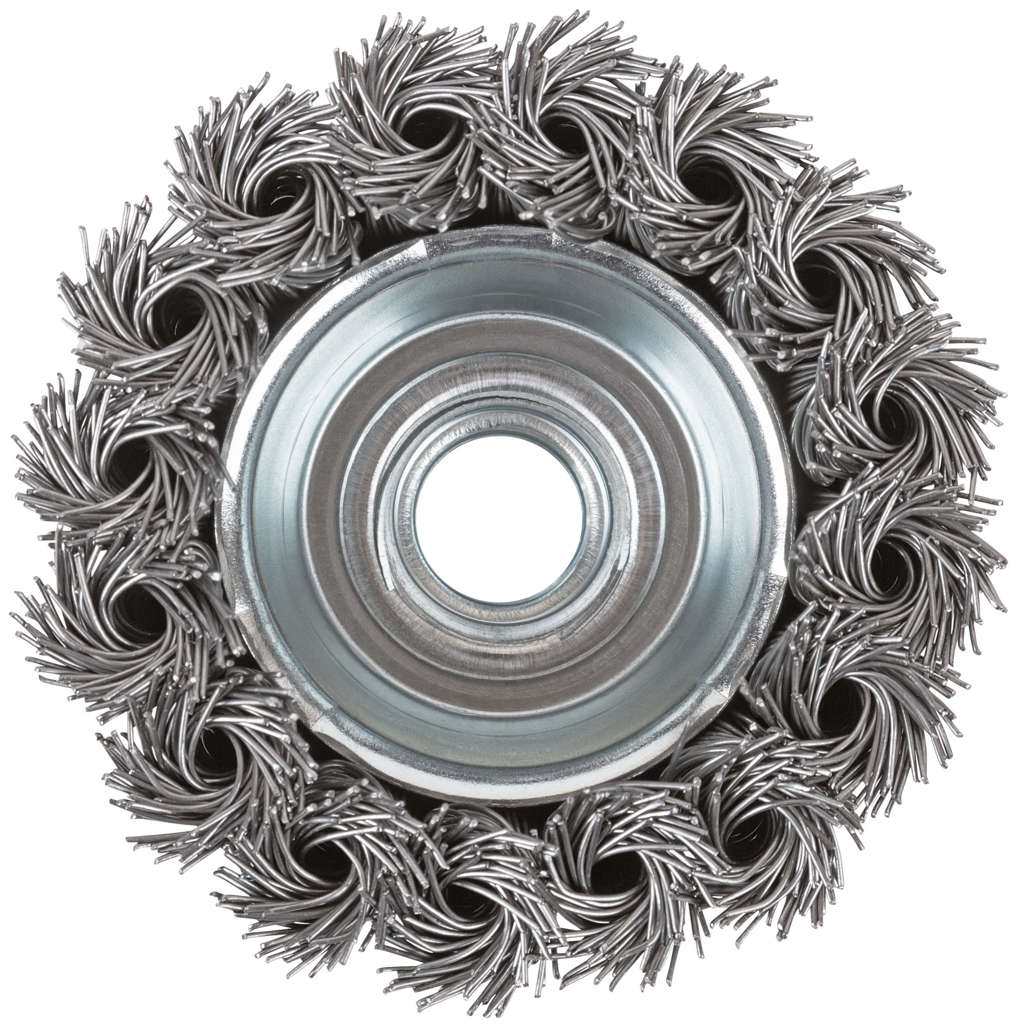 Щетка для УШМ, М14, тип "Чашка", крученая витая проволока 0,5 мм,  65 мм, CUTOP Profi