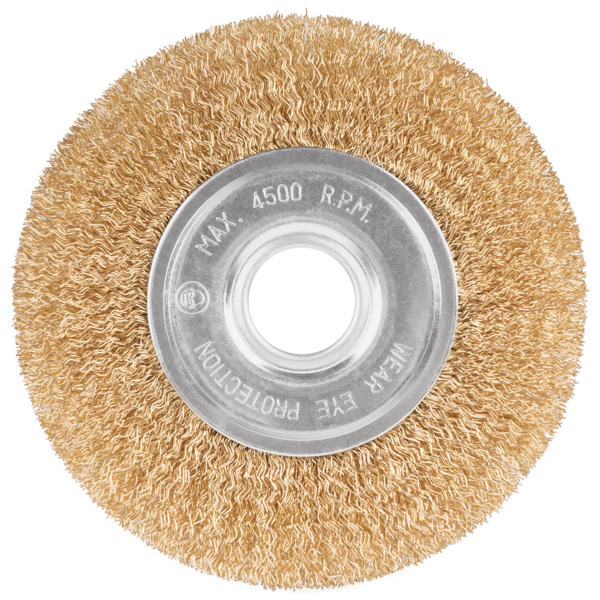 Щетка для УШМ, посадка 22,2 мм, тип "Плоская", латунированная витая проволока 0,3 мм, 125 мм, CUTOP Profi