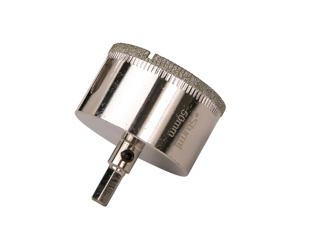 Коронка алмазн. По керам. Плитке и стеклу 50 х 55 мм,  с центрир. Сверл. Sturm!