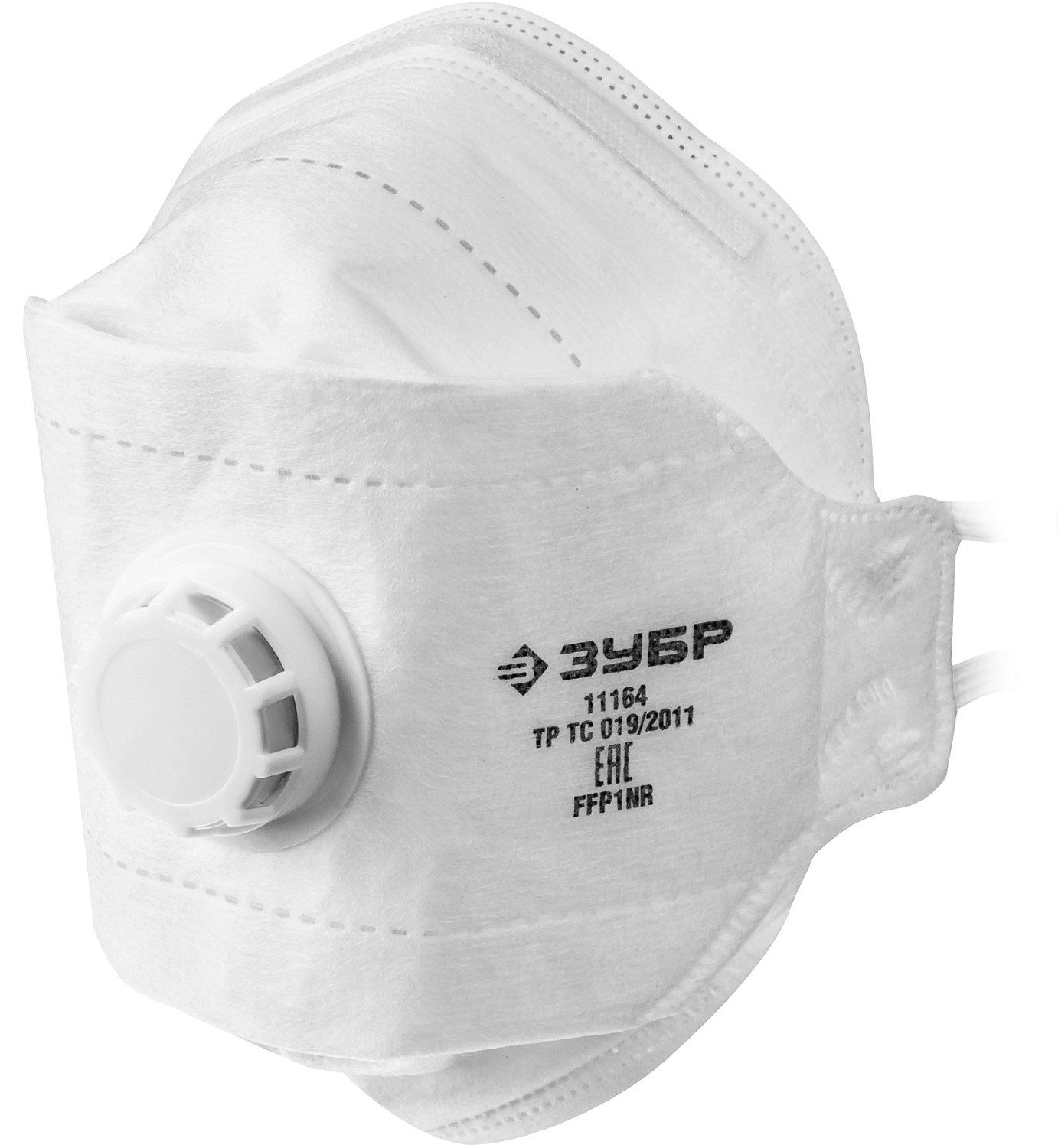 ЗУБР ТК-80 класс защиты FFP1, с клапаном выдоха, плоская 3-х панельная, фильтрующая полумаска (11164)