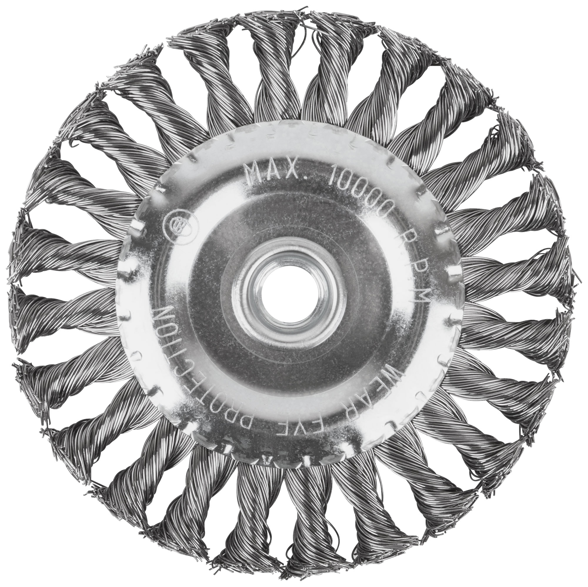 Щетка для УШМ, М14, тип "Плоская", крученая проволока 0,5 мм, 125 мм, CUTOP Profi