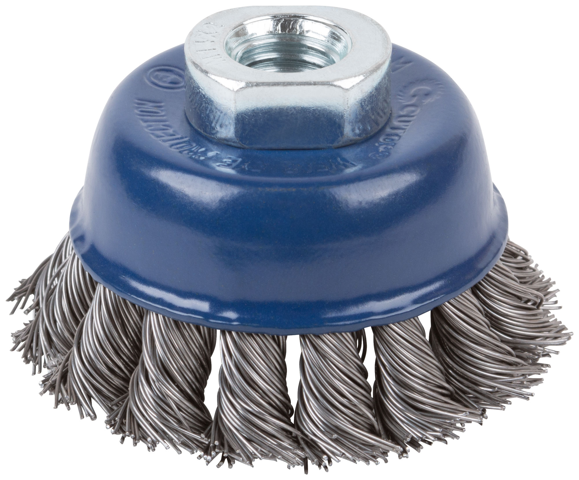 Щетка для УШМ, М14, тип "Чашка", крученая витая проволока 0,5 мм,  65 мм, CUTOP Profi