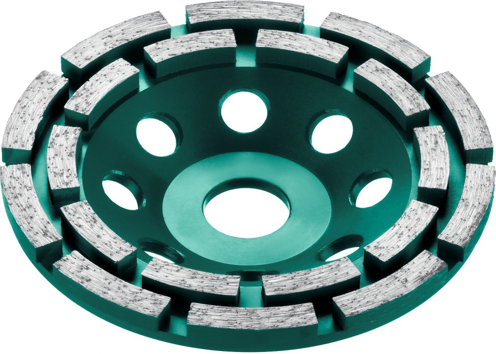 KRAFTOOL Double d 125 мм, двухрядная алмазная шлифовальная чашка, INDUSTRIAL (33369-125)