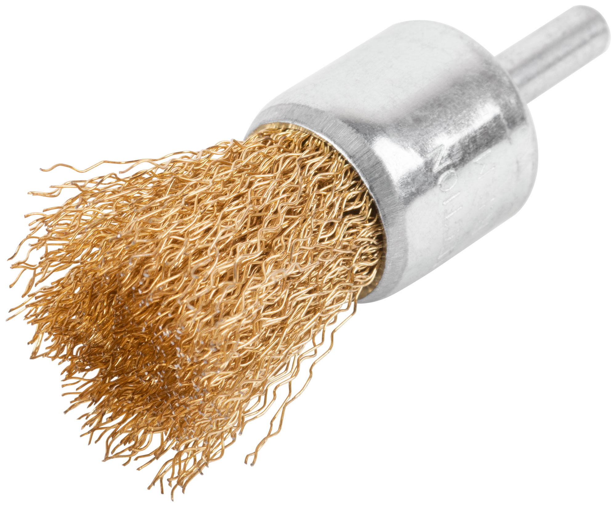 Щетка для дрели, тип "Чашка", латунированная витая проволока 0,3 мм, 25 мм, CUTOP Profi