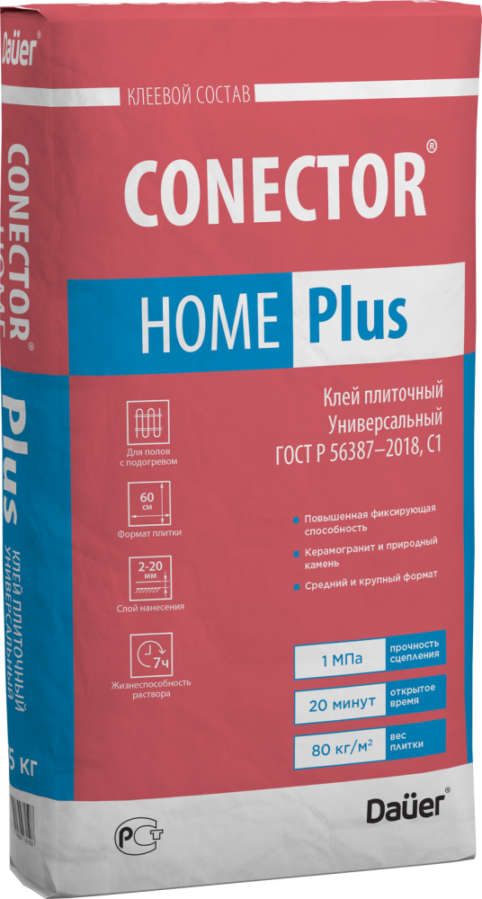 CONECTOR HOME PLUS Клей плиточный Универсальный 40 кг