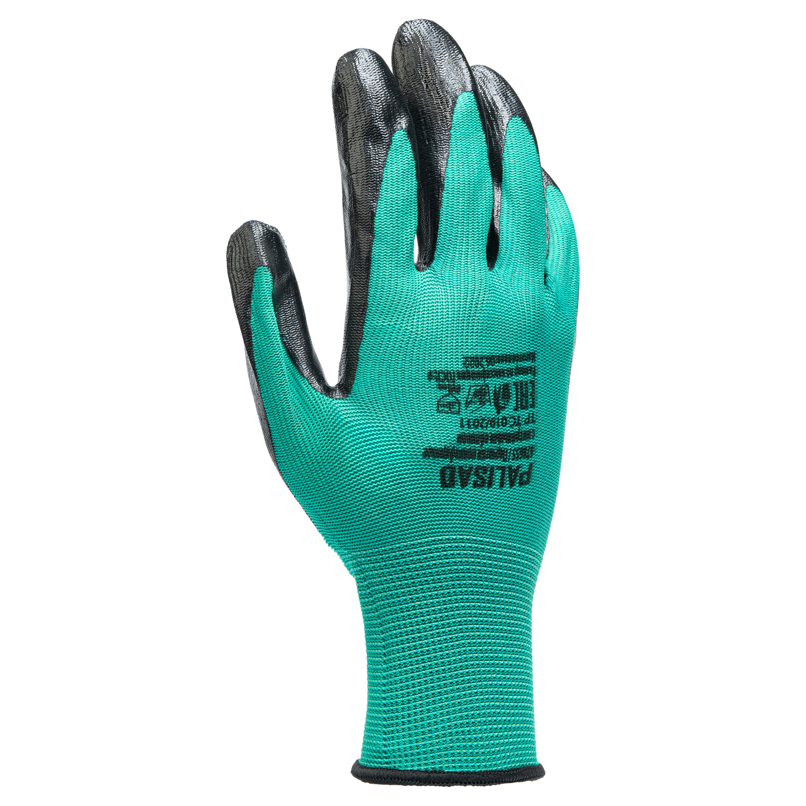Перчатки полиэфирные с чёрным нитрильным покрытием, размер 9, 13 класс вязки// Palisad