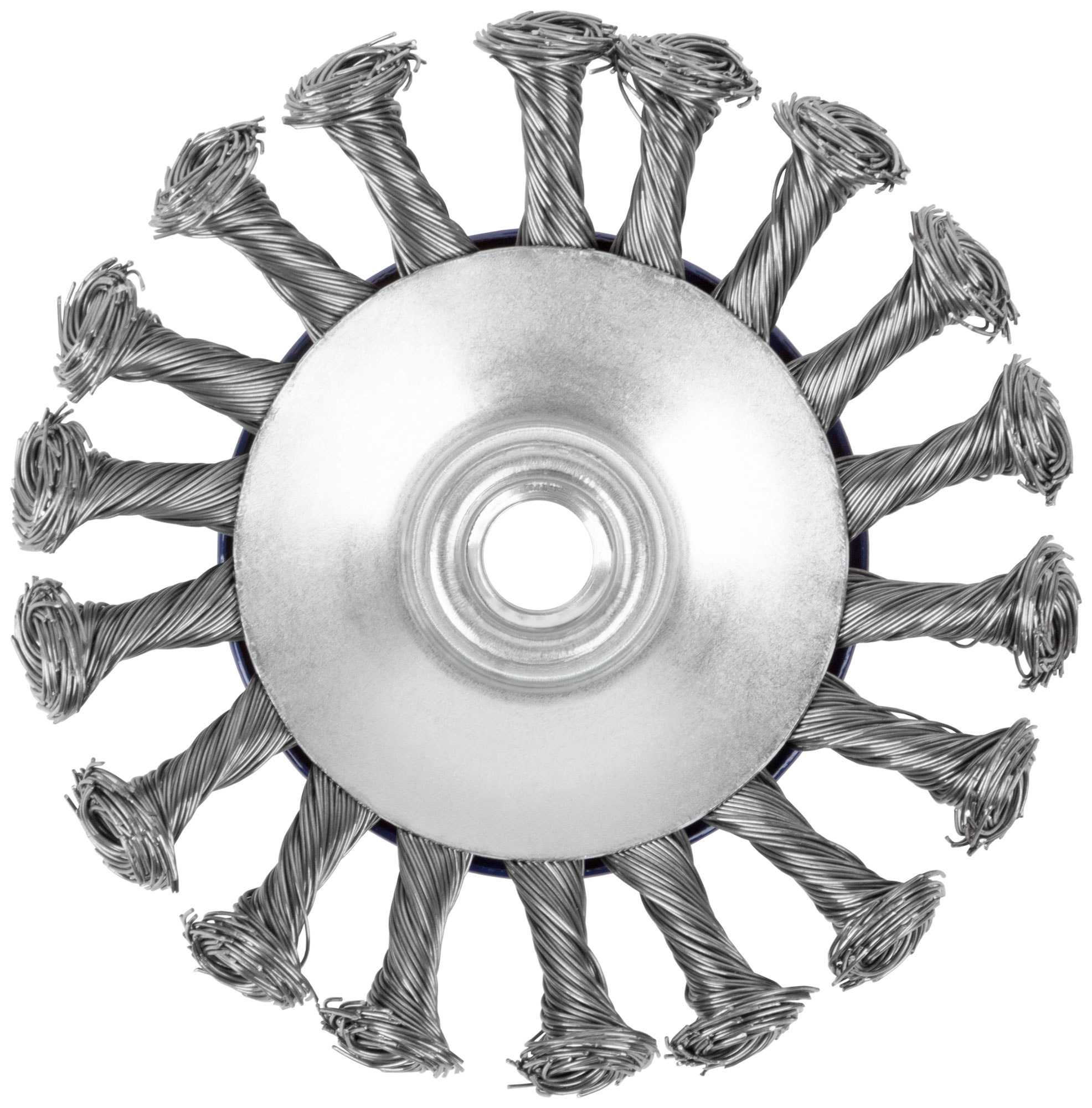 Щетка для УШМ, М14, тип "Тарелка", крученая проволока 0,5 мм, 115 мм, CUTOP Profi