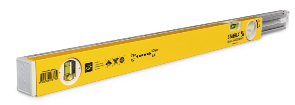 STABILA Уровень Stabila тип 80Т, телескопический 63-105см (1верт.,1гориз.,точн. 0,5мм/м)