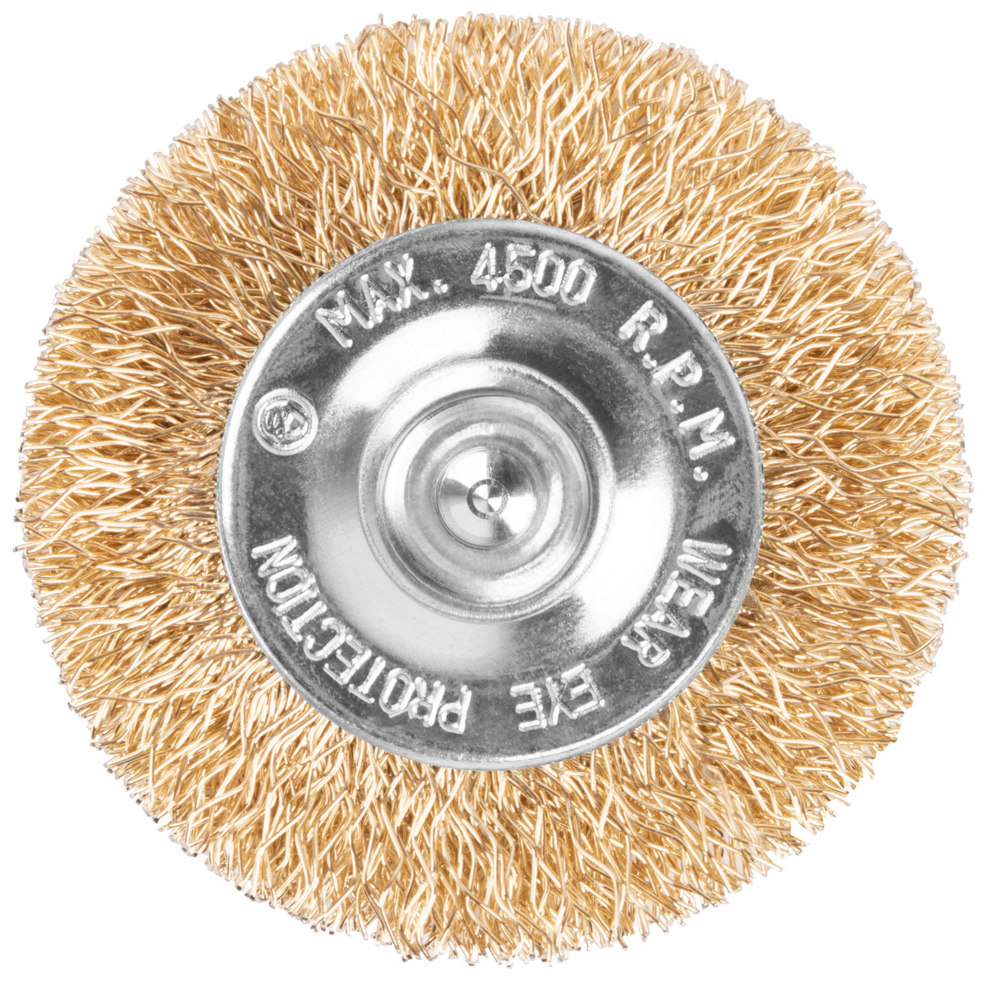 Щетка для дрели, тип "Плоская", латунированная витая проволока 0,3 мм, 50 мм, CUTOP Profi