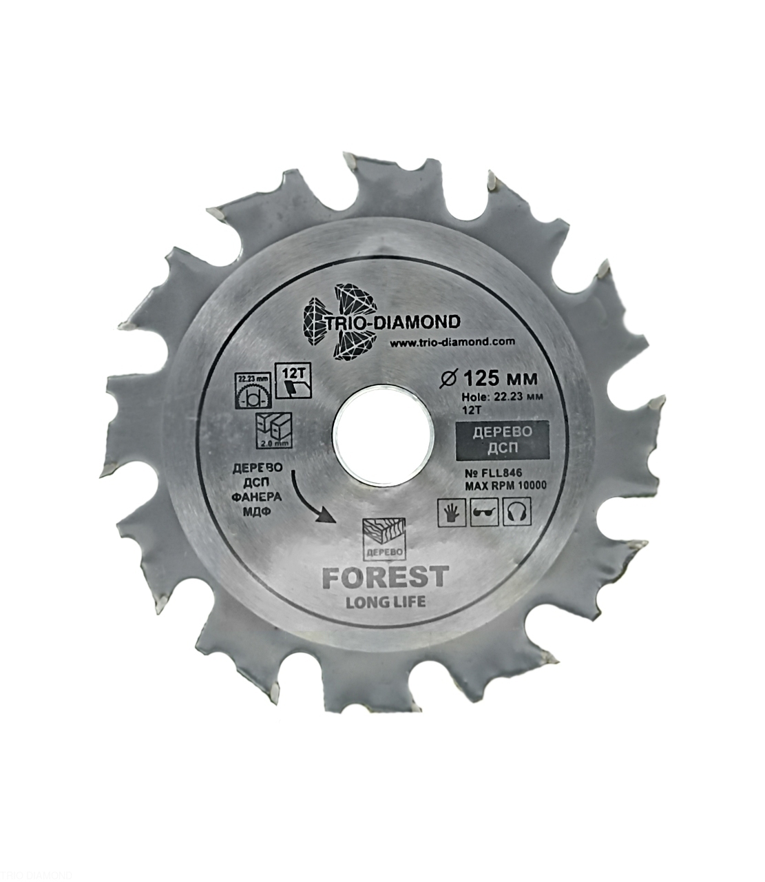 Диск пильный 125*22,23/16*12Т FLL846