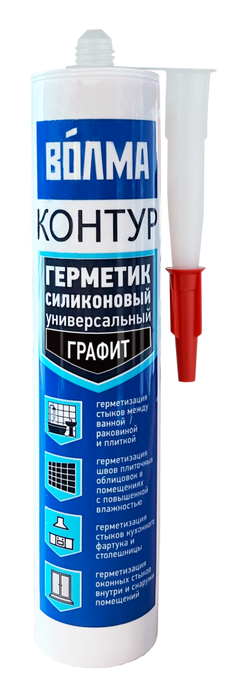 Силиконовый герметик «ВОЛМА-Контур» 290 мл, графит