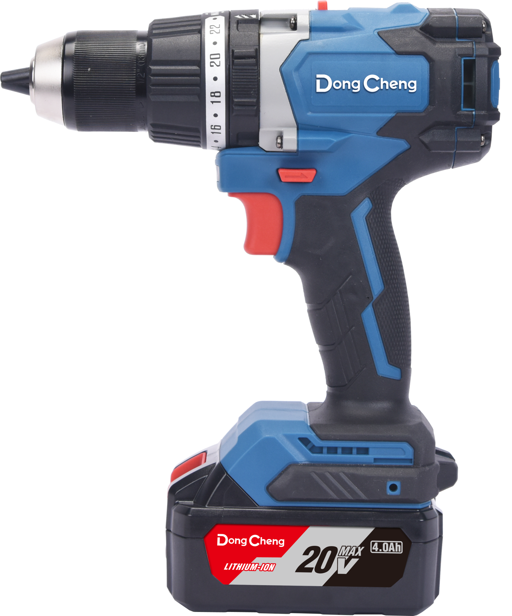 Аккумуляторная ударная дрель-шуруповерт DongCheng DCJZ03-13(TYPE EM), 20 В, 120 Нм, 2 акб 4 Ач, зу 2 А